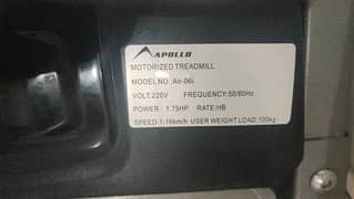 Apollo Air 06i Treadmill with Auto Incline for Sale in best condition