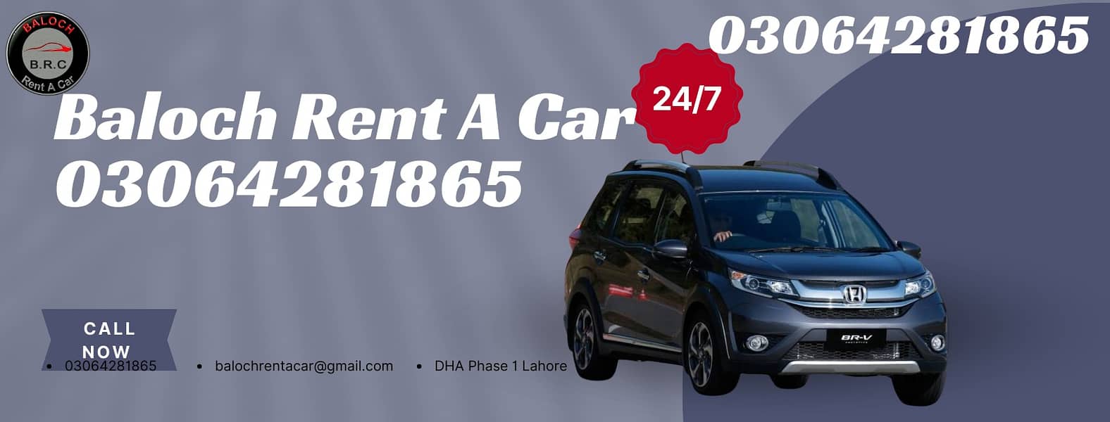 Rent A Car/Car Rental/Wedding Cars/with Driver /BRV/GLI/V8/APV/ Civic 3