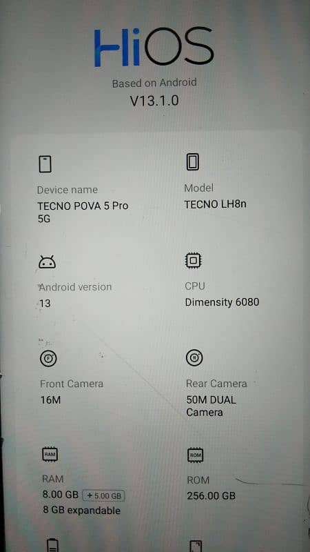 Tecno Pova 5 pro 5G 5