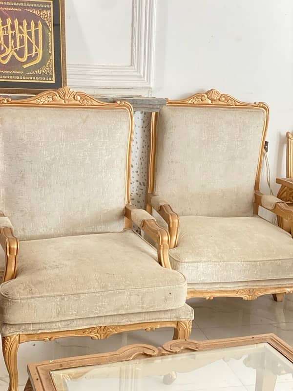 white clean 2 sofa set 1