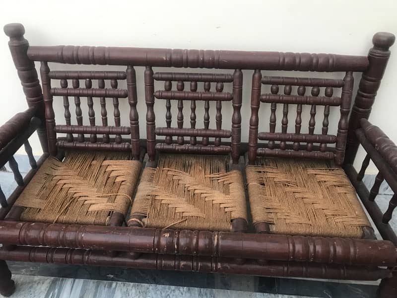 pure wooden 5 seat sofa 1