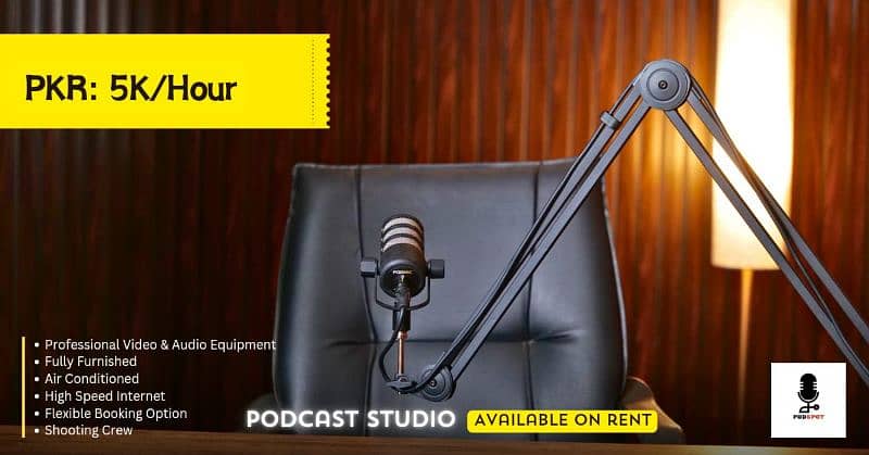 Podcast studio on rent in Karachi 1