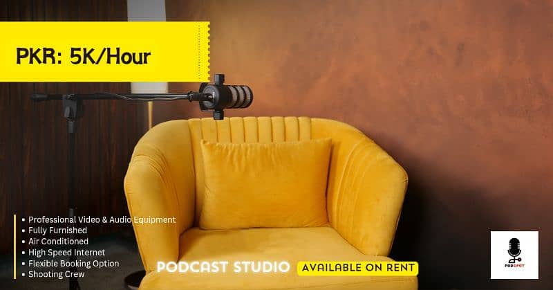 Podcast studio on rent in Karachi 3