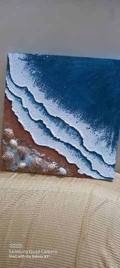 texture painting ocean waves