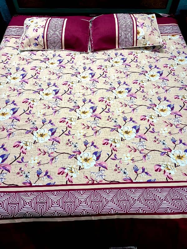 Embroidered & Cotton King Size Bedsheets 1