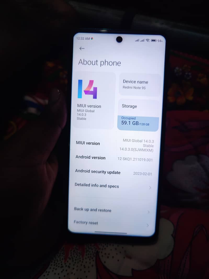 redmi note 9s 6-128 complete box all okay urgent sale 6