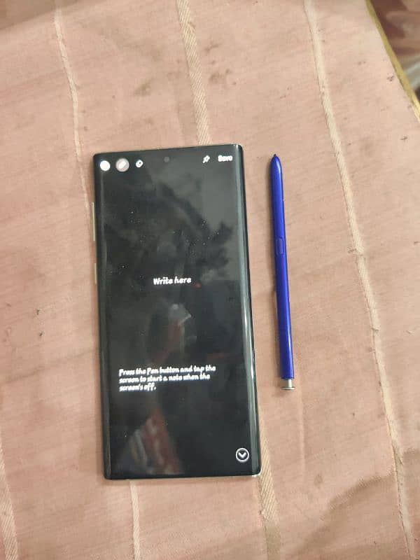 Samsung note 10 with box single sim life time pta approved 2