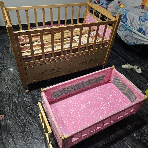 baby cot / baby swing / wooden/ solid 4