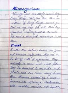 handwriting assignment work