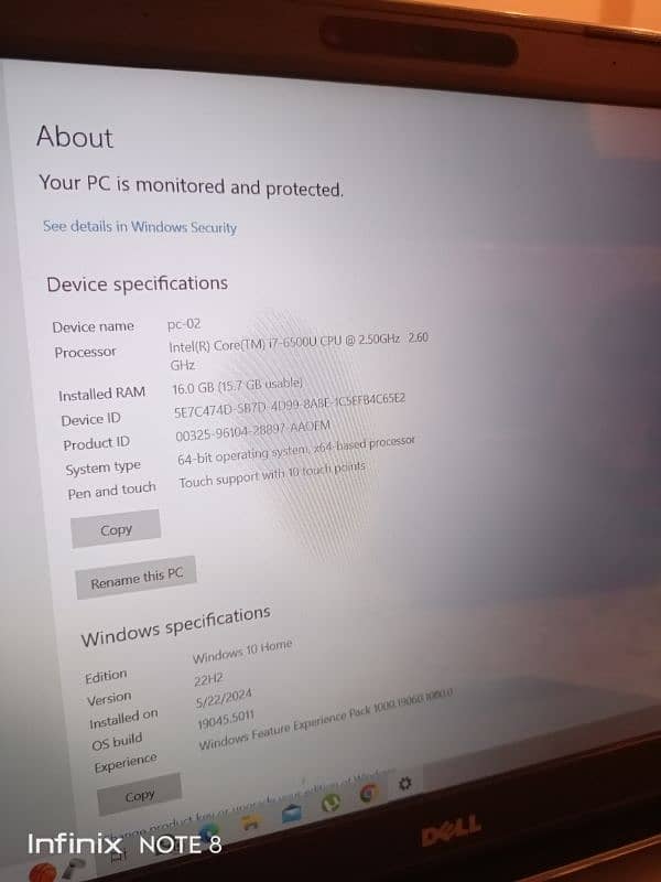 Dell i7 6th generation with 4 gb and m335 graphics card with touch 3