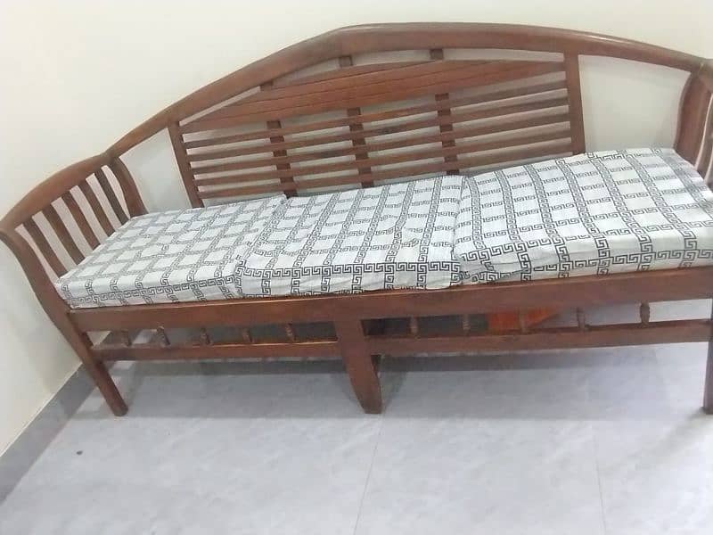 Wooden five seater sofa set for sale. 2