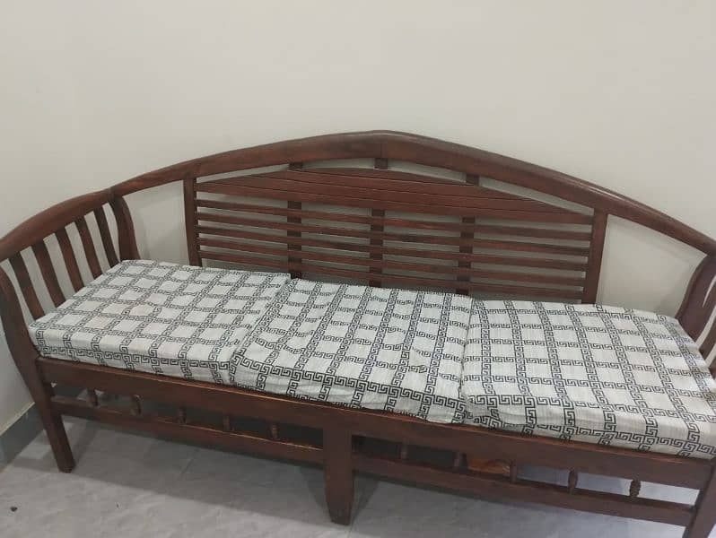 Wooden five seater sofa set for sale. 5