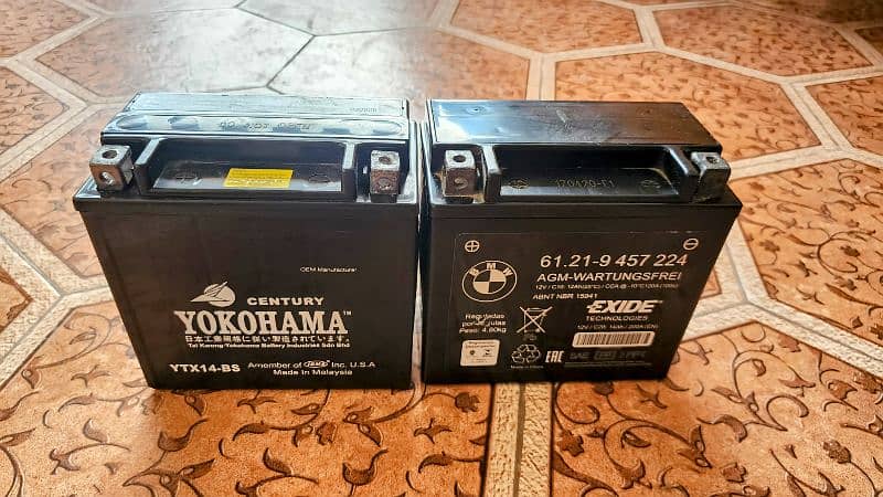 Byke battery's BMW & YOKOHAMA YTX 14 BS 1