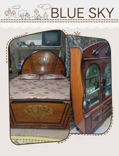 Double bed & showcase