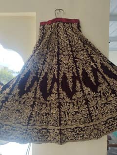 Wedding Dress Lehnga| Red Dress, Perfect for Barat, Golden Red Lehanga