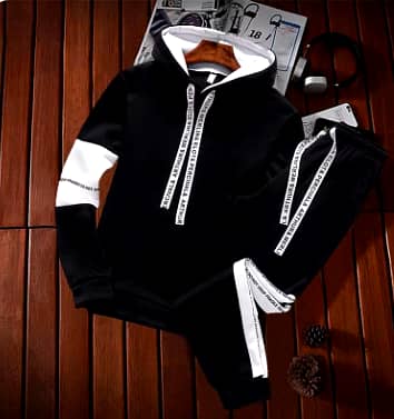 Winter Hoodie Sets Men Tracksuit Casual Hoodies Sweatshirt Piece Set 2