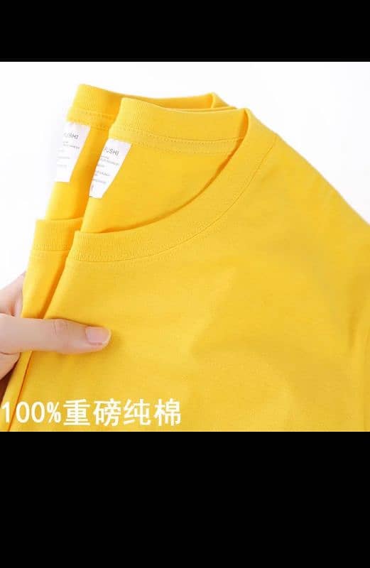 100% Cotton T-shirt Men Women Solid 5