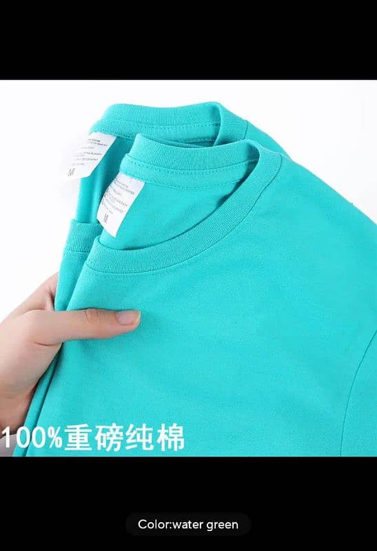 100% Cotton T-shirt Men Women Solid 8