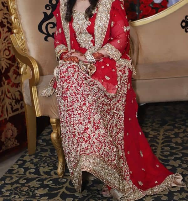 Red Barat Bridal Lehenga 3