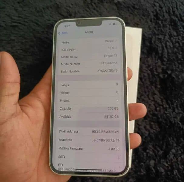 iphone 13 256 GB storage 0325=066=9021 1