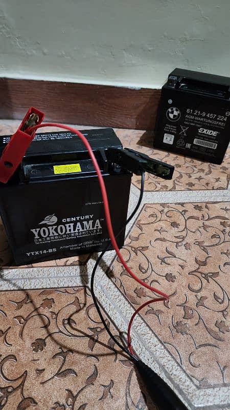 Byke battery's BMW & YOKOHAMA YTX 14 BS 5