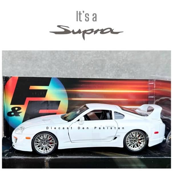 Toyota Supra MK4 White 1/24 Scale Diecast Model 1