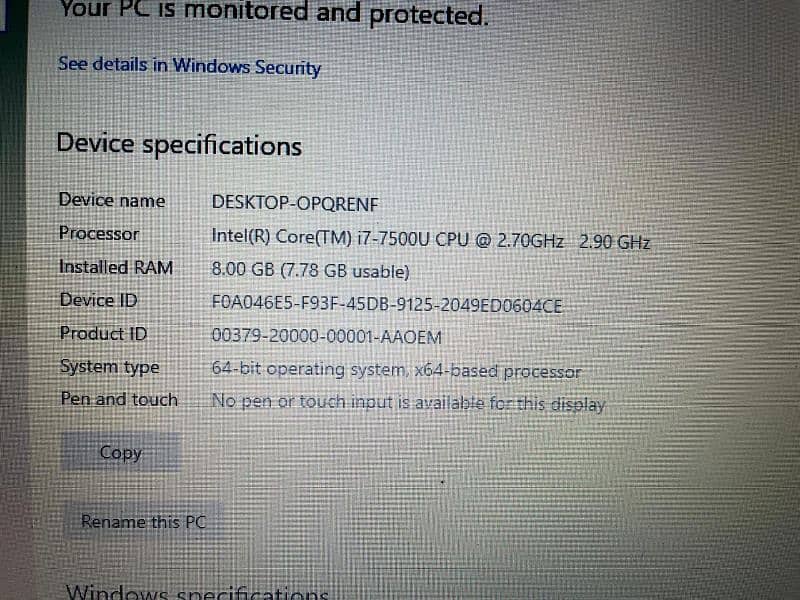 Dell Vostro 14 i7-7th generation 4