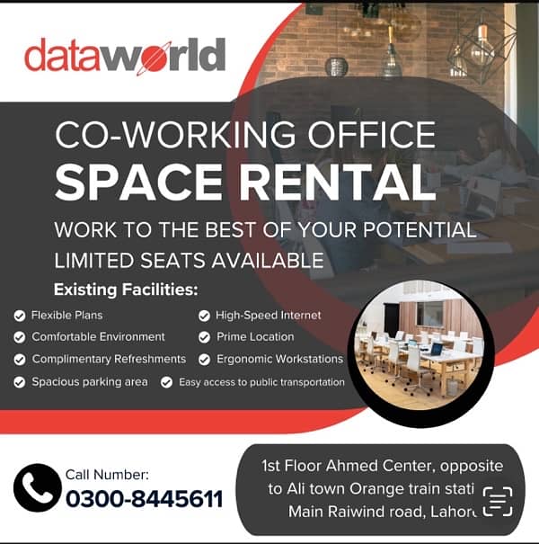 CO WORKING SPACE Ali Town Thokar niaz baig, Lahore 17