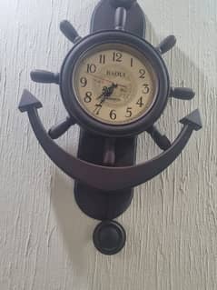 wall clock brown