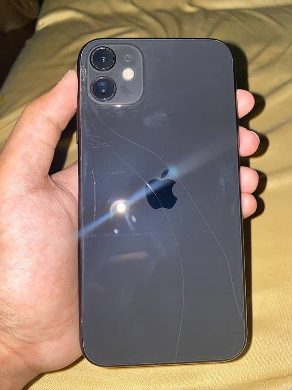 IPhone 11 64gb back crack sim time available 0