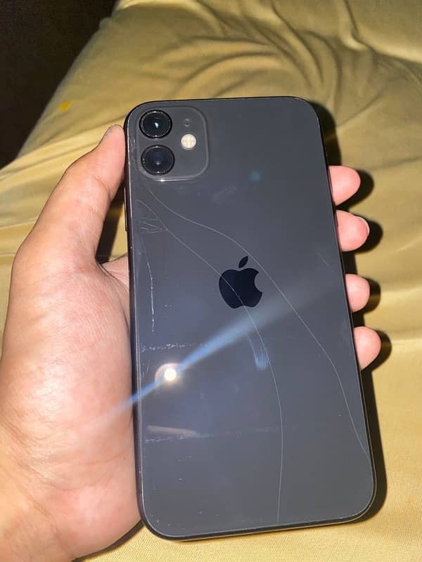 IPhone 11 64gb back crack sim time available 2