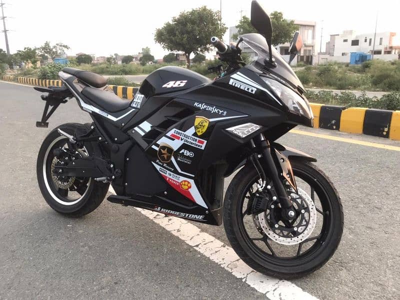 Electric Heavy Sports bike 200km per charge cost 100 pkr 0