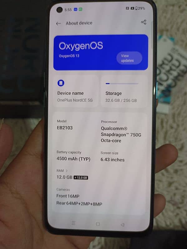 oneplus nord ce 5g 12+12gb /256 gb official PTA approved 2