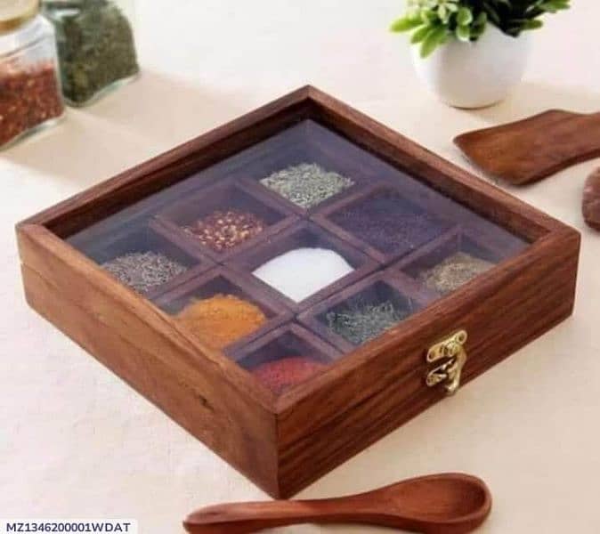 WOODEN SPICE BOX 0