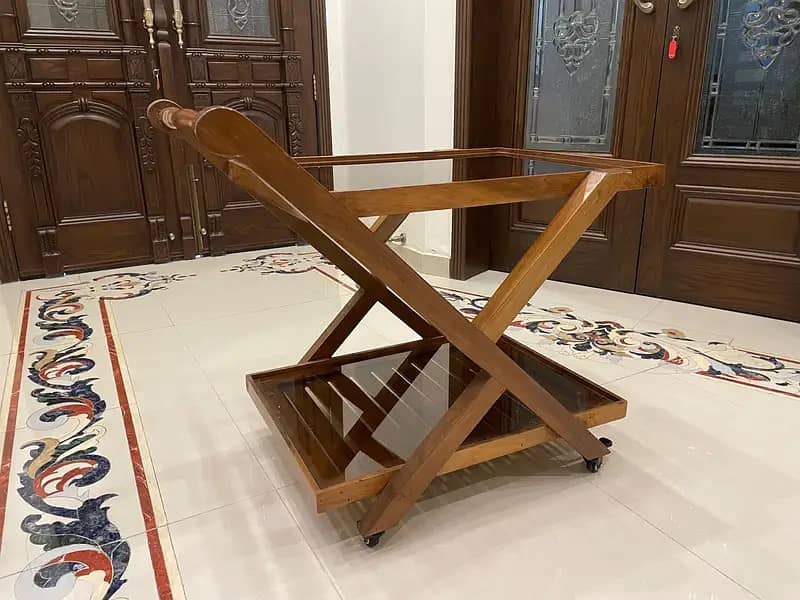 Tea Trolley | Walnut wood 3