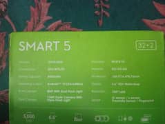 Infinix smart 5 like new lush condition with box charger