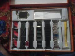 lavastik ultra smart watch with 7 straps new hi ha