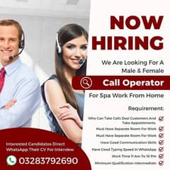 We Are Looking For A Male & Female Call Operator Fr Spa Work From Home