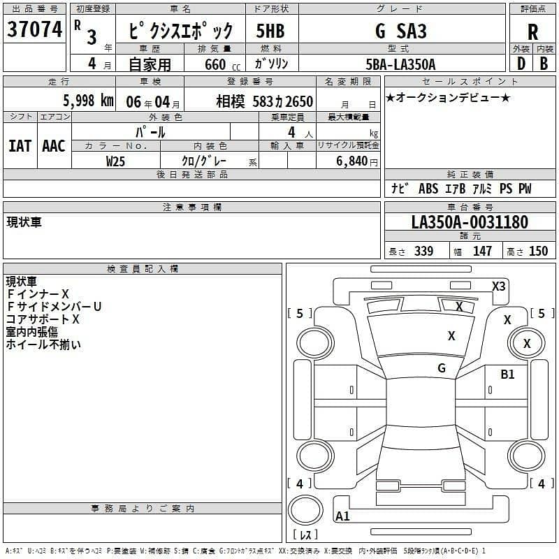 Toyota Pixis Epoch 2021 G S III 1