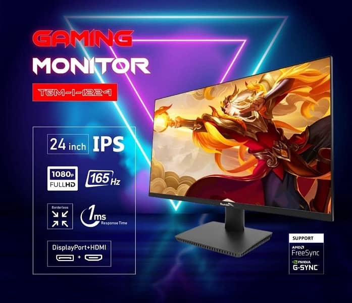 brand new thunder TGM-I-1224 165 hz 24 inches ips gaming monitor 0