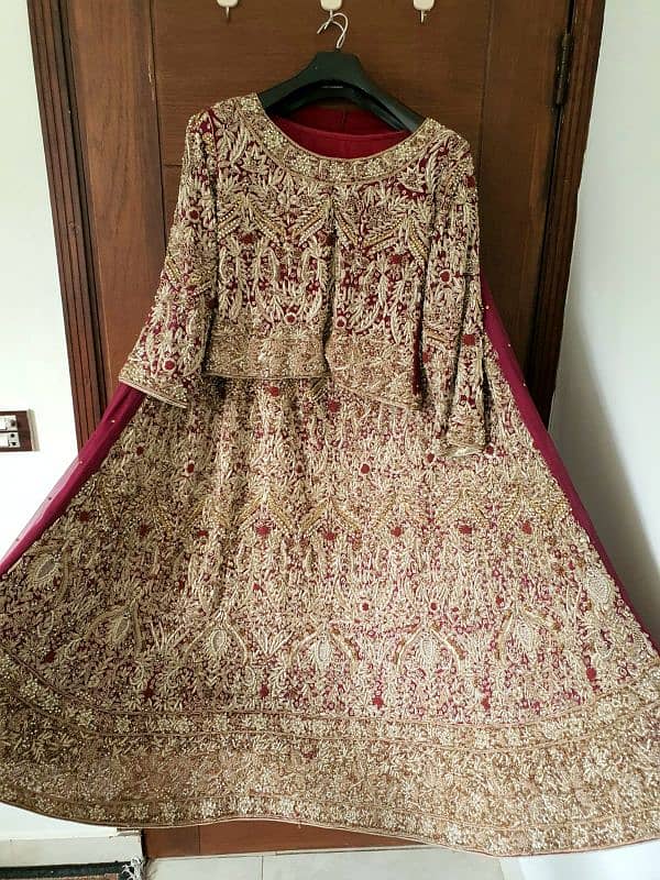 Barat Lehenga Dress with cancan, Pouch, And Dupatta One time used. 10