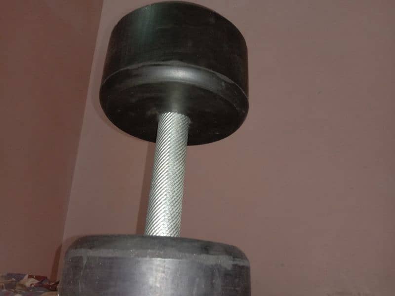 10KG Rubber Coated Dumbbells for sale 3