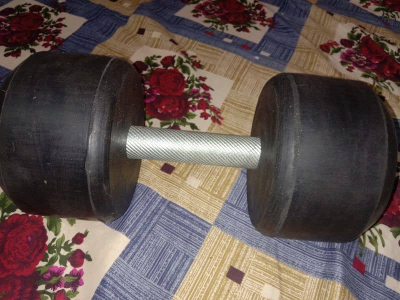 10KG Rubber Coated Dumbbells for sale 4