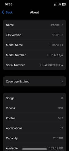 iPhone XS pta approved 256 gb