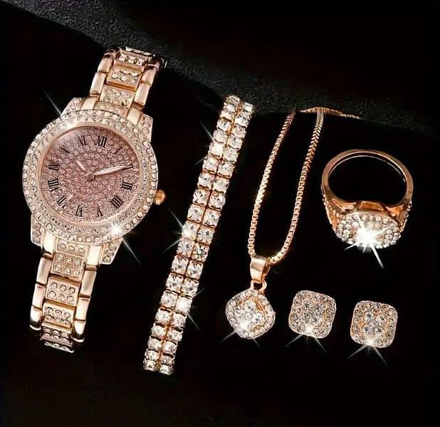 Womens Diamond artificial sets Roman Watch with Home Delivery 2