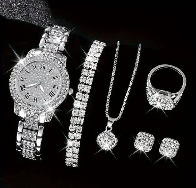 Womens Diamond artificial sets Roman Watch with Home Delivery 5