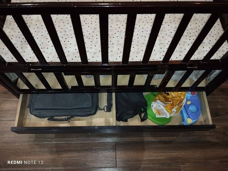 wooden baby cot imported in excellent condition 1