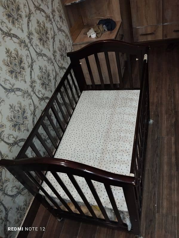 wooden baby cot imported in excellent condition 5