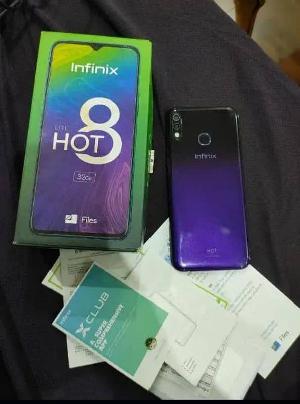 infinix  hot 8 lite all ok 10 by 10 exchange possible 1