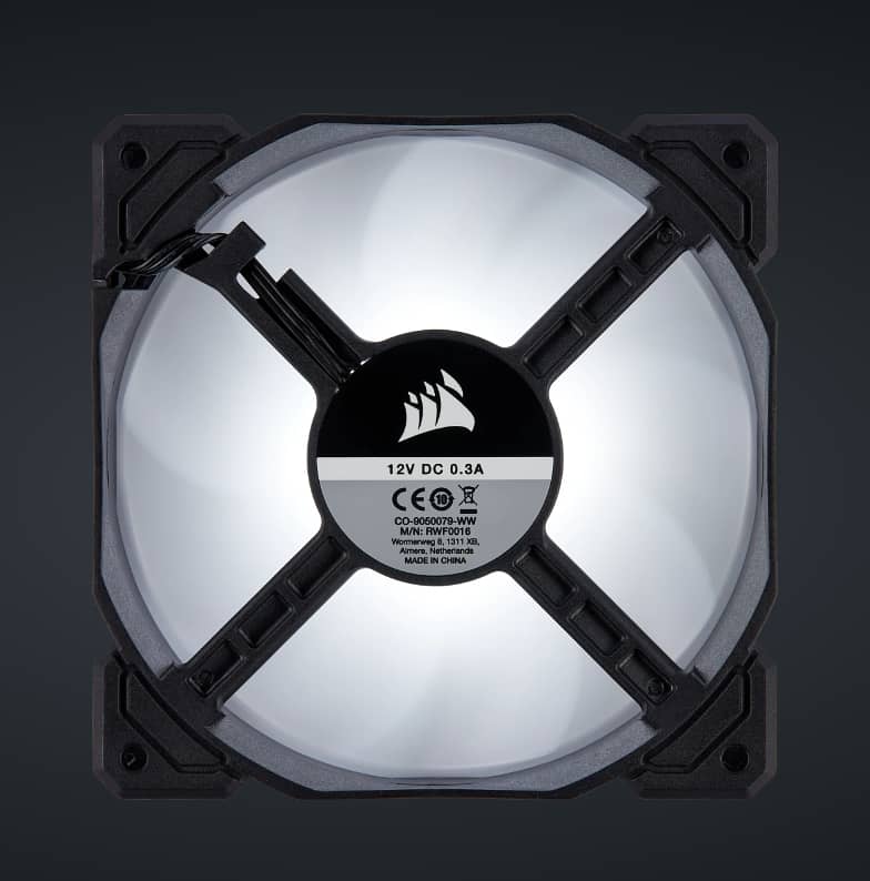 CORSAIR Air Series AF120 LED Case Fan White Triple FAN Pack 2